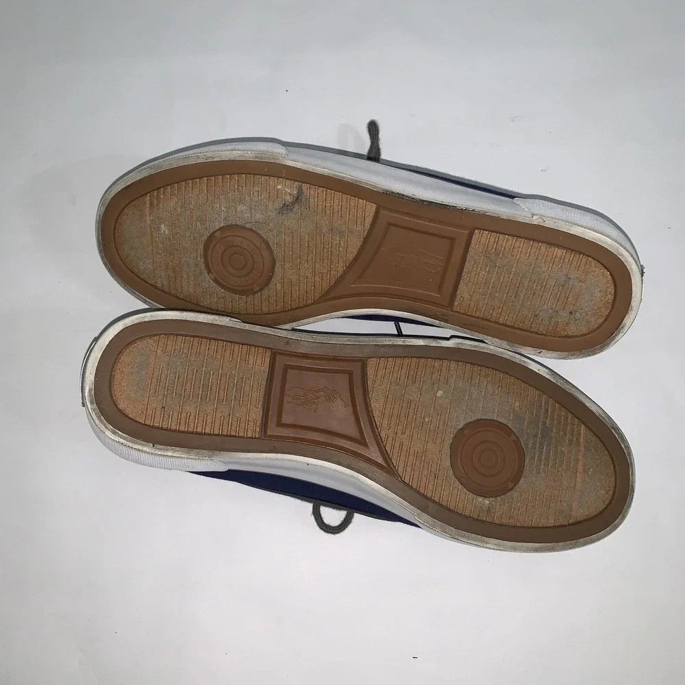 Polo Ralph Lauren Shoes Mens Size 12 Blue Canvas Boat Loafers Casual Comfort
